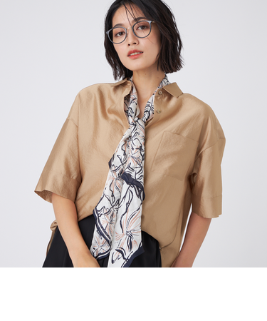 【接触冷感・ウォッシャブル】ブライトシアーブラウス