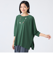 【ウォッシャブル・接触冷感・UV・防シワ】強撚スムースカットソー