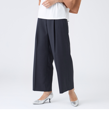 【ウォッシャブル・接触冷感・防シワ】エアリーウーステッドパンツ