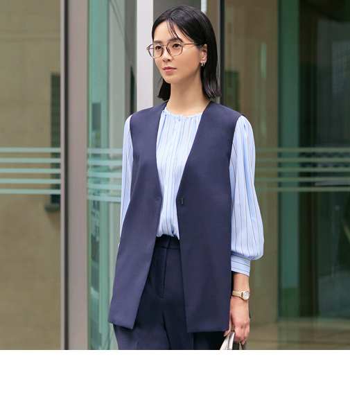 【ウォッシャブル/接触冷感/防シワ】エアリーウーステッドジャケット