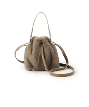 2WAYフェイクファー巾着バッグ