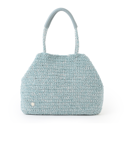 モール糸編みバッグ