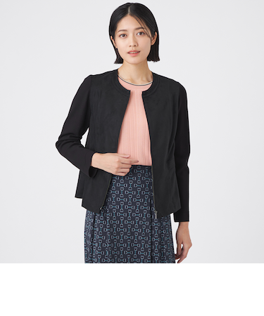 【ウォッシャブル】ストレッチスエードジャケット