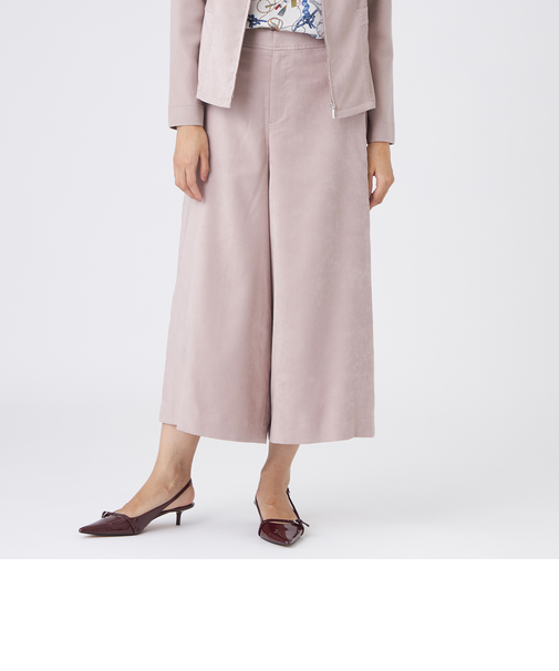 【ウォッシャブル】ストレッチスエードパンツ