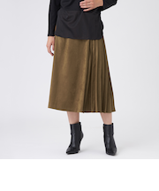 【ウォッシャブル】ストレッチスエードスカート