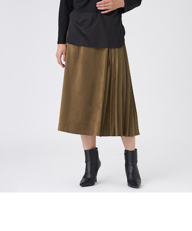 【ウォッシャブル】ストレッチスエードスカート