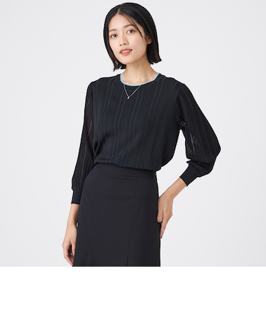 【ウォッシャブル】バイカラーニット