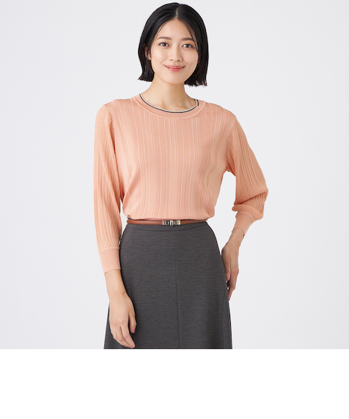 【ウォッシャブル】バイカラーニット