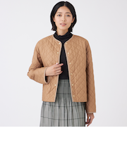 【吸湿発熱・消臭】キルティングタフタコート