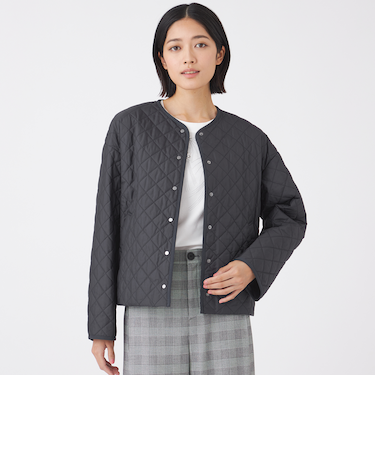 【吸湿発熱・消臭】キルティングタフタコート