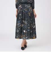 【ウォッシャブル】コスモ柄プリントスカート