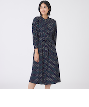 【ウォッシャブル】ジオメトリックプリントワンピース