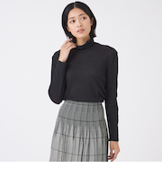 【ウォッシャブル】強撚ラメテレコカットソー