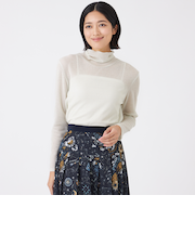 【ウォッシャブル】強撚ラメテレコカットソー