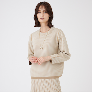 【ウォッシャブル】リバーシブルニットプルオーバー