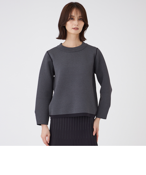 【ウォッシャブル】リバーシブルニットプルオーバー