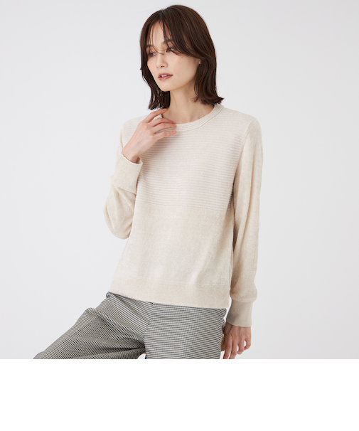 【ウォッシャブル】モールヤーン×TEXBRIDプルオーバー