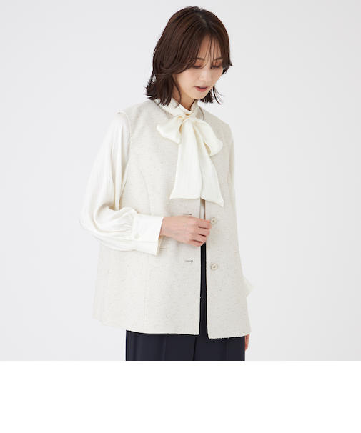 【ウォッシャブル】ペーパーヤーンファンシージレ