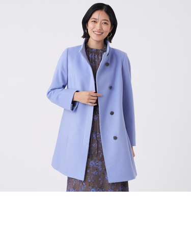 カシミヤ混メルトンウールコート