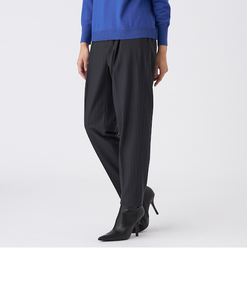 【ウォッシャブル】チェルソフト2WAYストレッチストライプパンツ