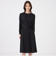 【ウォッシャブル・UV・防しわ】ストレッチジョーゼットワンピース