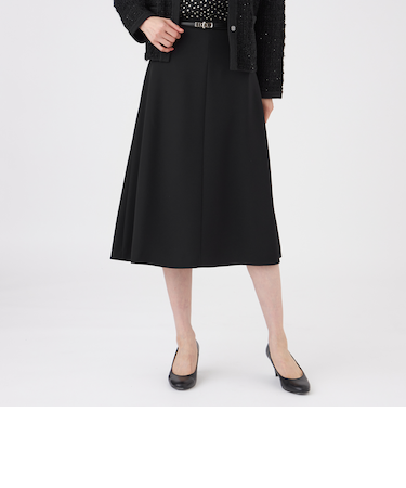 【美シリーズ・セットアップ対応・ウォッシャブル】バックサテンジョーゼットスカート