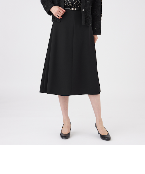 【美シリーズ・セットアップ対応・ウォッシャブル】バックサテンジョーゼットスカート