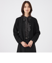 【ウォッシャブル】Fancy Tweedニットカーディガン