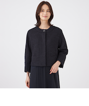 【ウォッシャブル】ミックスツィードジャケット