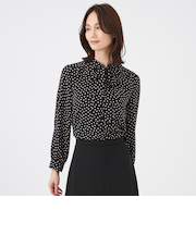 【ウォッシャブル】ノルディスドットブラウス