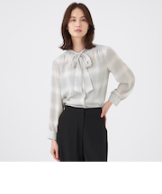 【ウォッシャブル】ノルディスドットブラウス