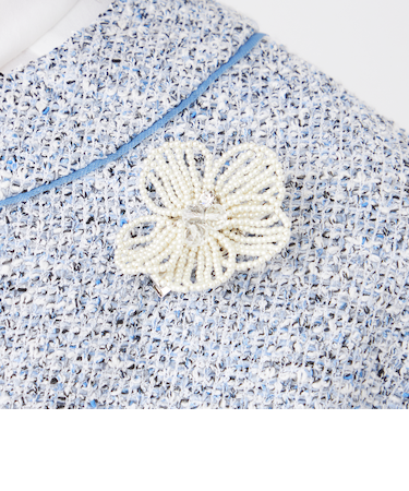 パール編みブローチ