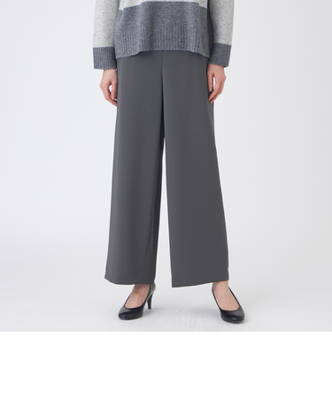 【ウォッシャブル】ソフトダブルクロスパンツ