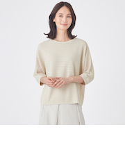 【ウォッシャブル】シアーニットプルオーバー