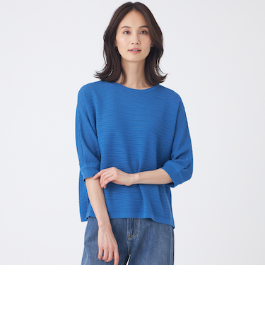 【ウォッシャブル】シアーニットプルオーバー