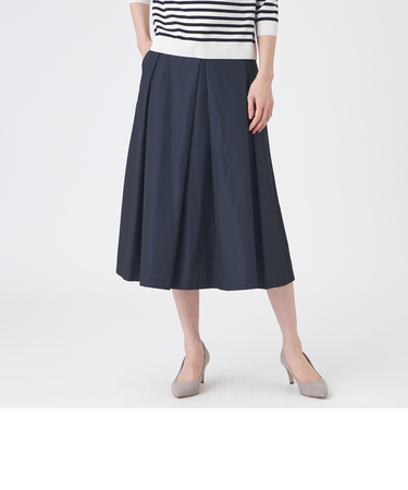 【ウォッシャブル】シャンブレーメモリータフタスカート