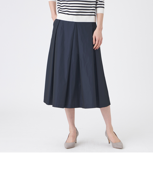 【ウォッシャブル】シャンブレーメモリータフタスカート