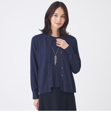 【ウォッシャブル】アンサンブルニットカーディガン