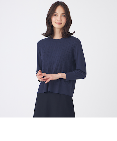 【ウォッシャブル】アンサンブルニットプルオーバー