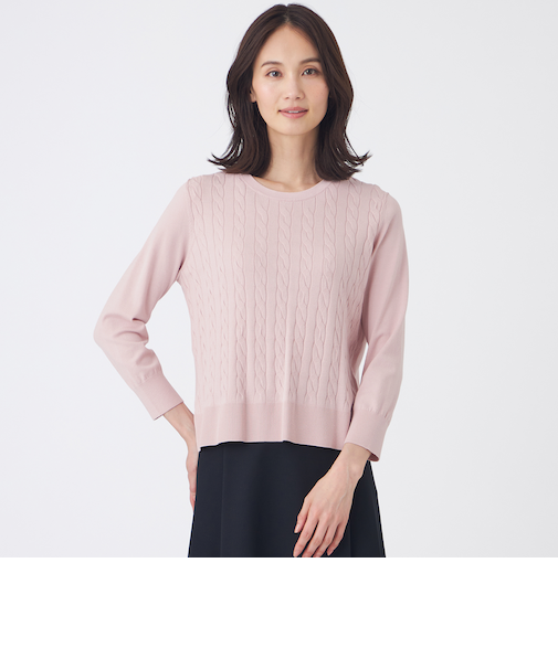 【ウォッシャブル】アンサンブルニットプルオーバー