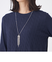 ラインストーンネックレス