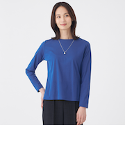 【接触冷感・ウォッシャブル】コットンフライスカットソー