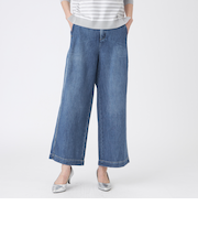 【ウォッシャブル】ブレンドデニムパンツ