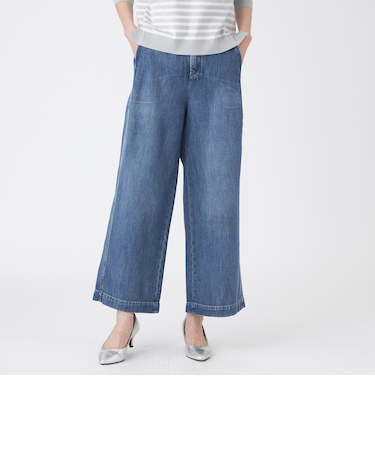 【ウォッシャブル】ブレンドデニムパンツ