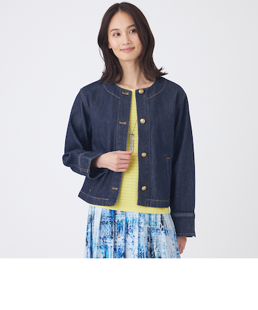 【ウォッシャブル】ブレンドデニムブルゾン