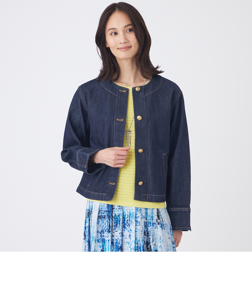 【ウォッシャブル】ブレンドデニムブルゾン