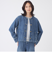 【ウォッシャブル】ブレンドデニムブルゾン