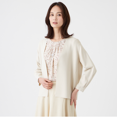 【ウォッシャブル】ヴィスコースストレッチカーディガン