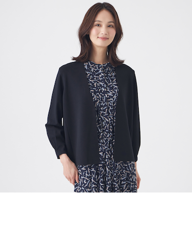 【ウォッシャブル】ヴィスコースストレッチカーディガン