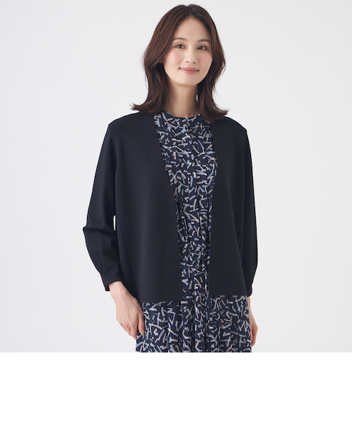 【ウォッシャブル】ヴィスコースストレッチカーディガン